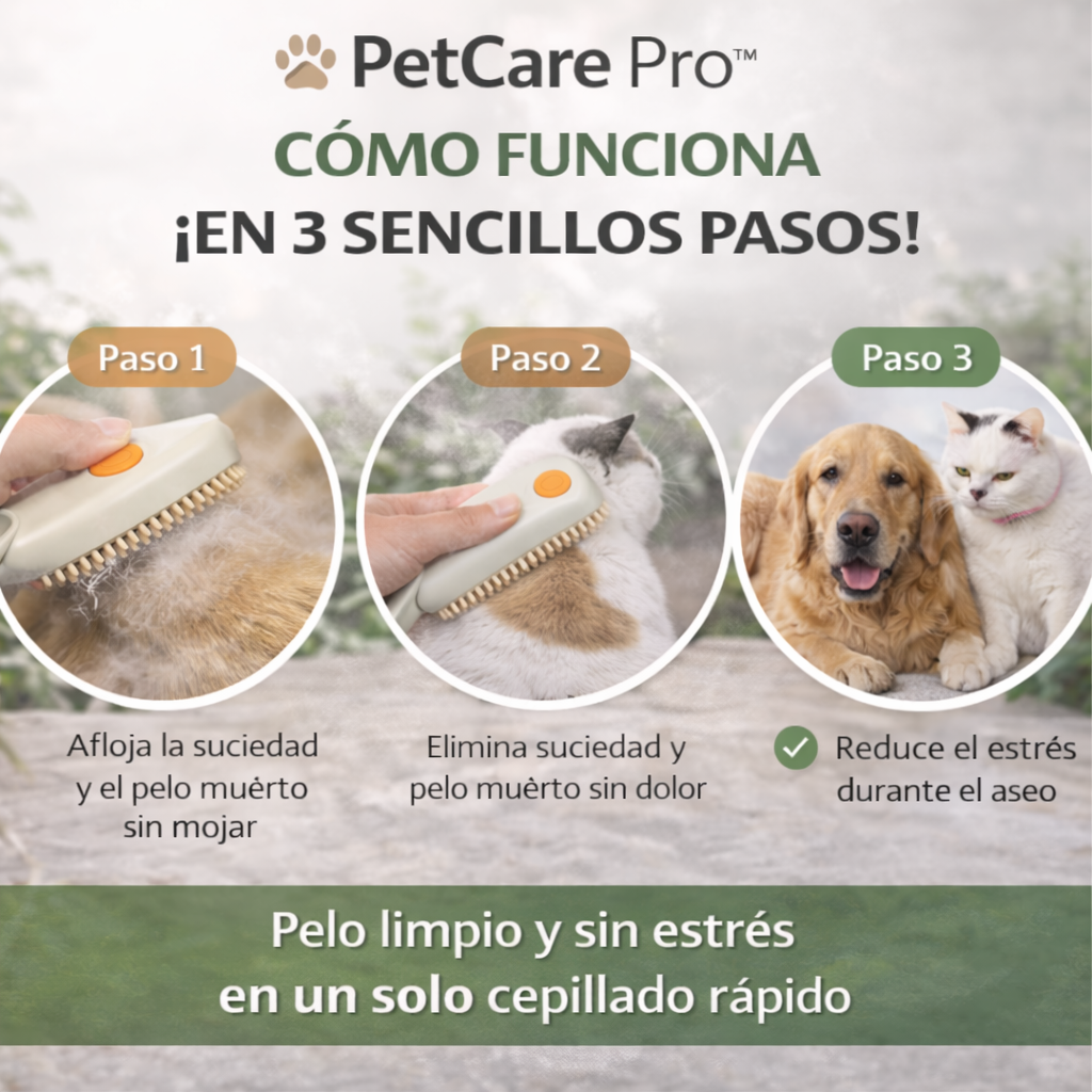 🐾 PetCare Pro™ – ¡LIMPIA, PEINA Y RELAJA A TU MASCOTA EN UN SOLO PASO!