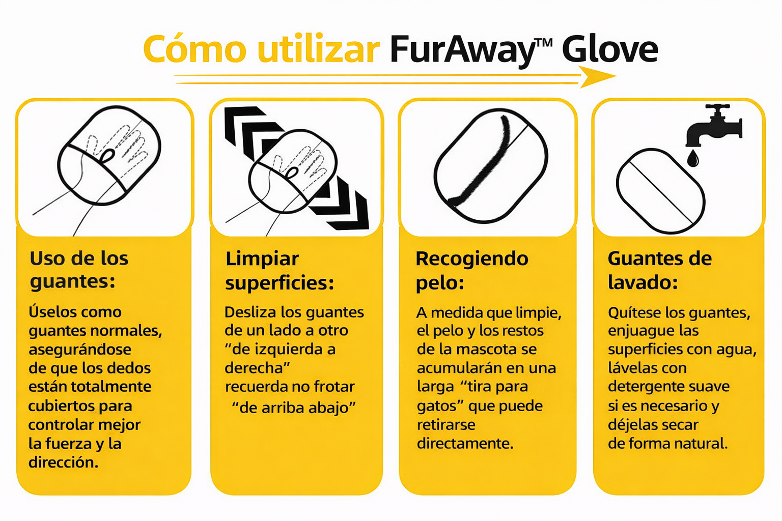 🧤 Guante FurAway™ - El pelo se va, el cariño queda