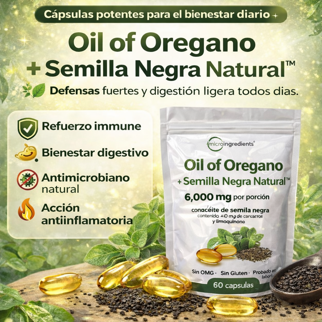 🌿 Aceite de Orégano + Semilla Negra Natural™ – Cápsulas potentes para –  Biorubimt