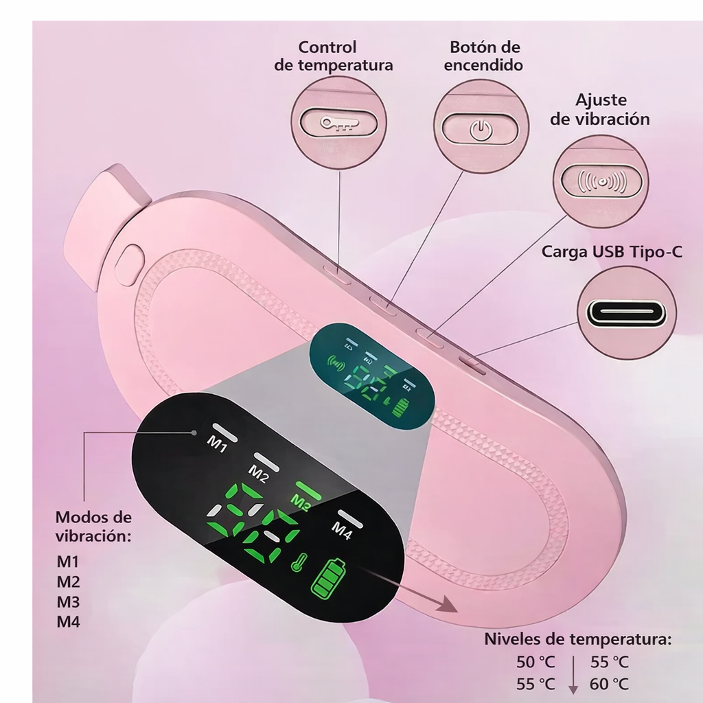 🌸 RELAXBELT™ - ¡ALIVIA CÓLICOS CON CALOR Y MASAJE TERAPÉUTICO!