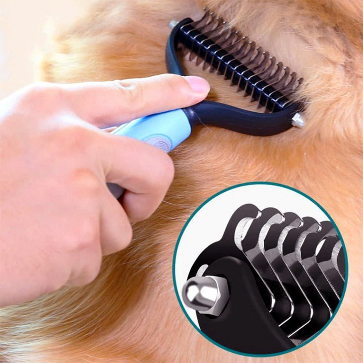 🐾 CEPILLO ANTINUDOS MASCOTA KNOTFREE PRO – ¡DESENREDA, LIMPIA Y CUIDA SU PELAJE SIN DOLOR!